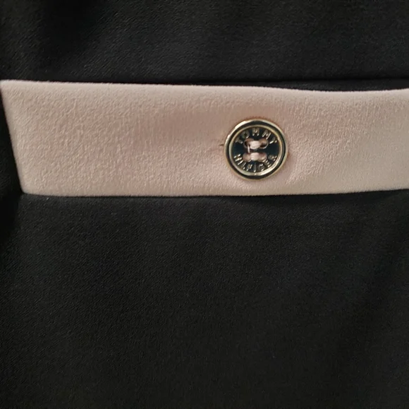 Tommy Hilfiger Black Light Pink Contrast Faux Pocket Shift Dress Size 12 - Picture 4 of 8